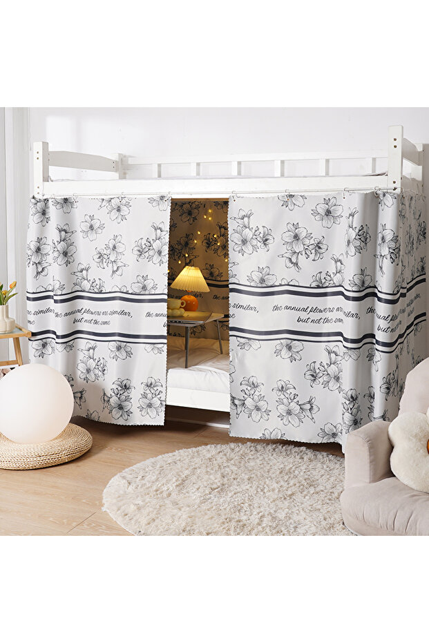 A dormitory bed curtain, fully light-blocking, easy to install, suitable for general dormitory use - 1