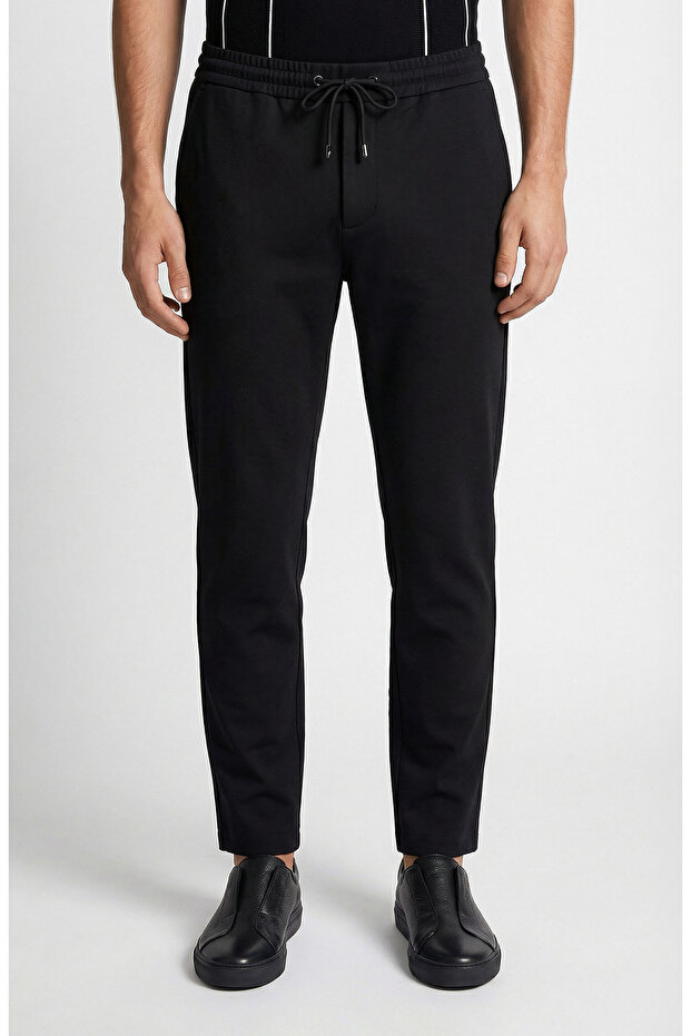 Siyah Jogger Pantolon - 2
