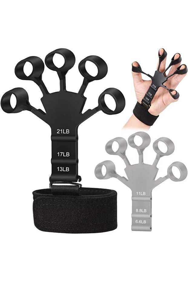 Adjustable Grip Strength Trainer, 6 Resistance Levels Finger Strengthener for Hand Therapy