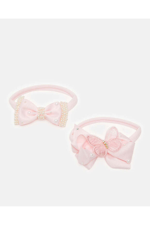 Girls Pink Elastic Scrunchy Set (Pack of 2)