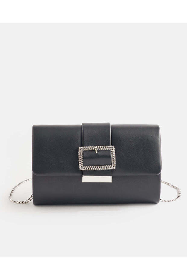 Women Black Premium Embellished Evening Cross Body Bag