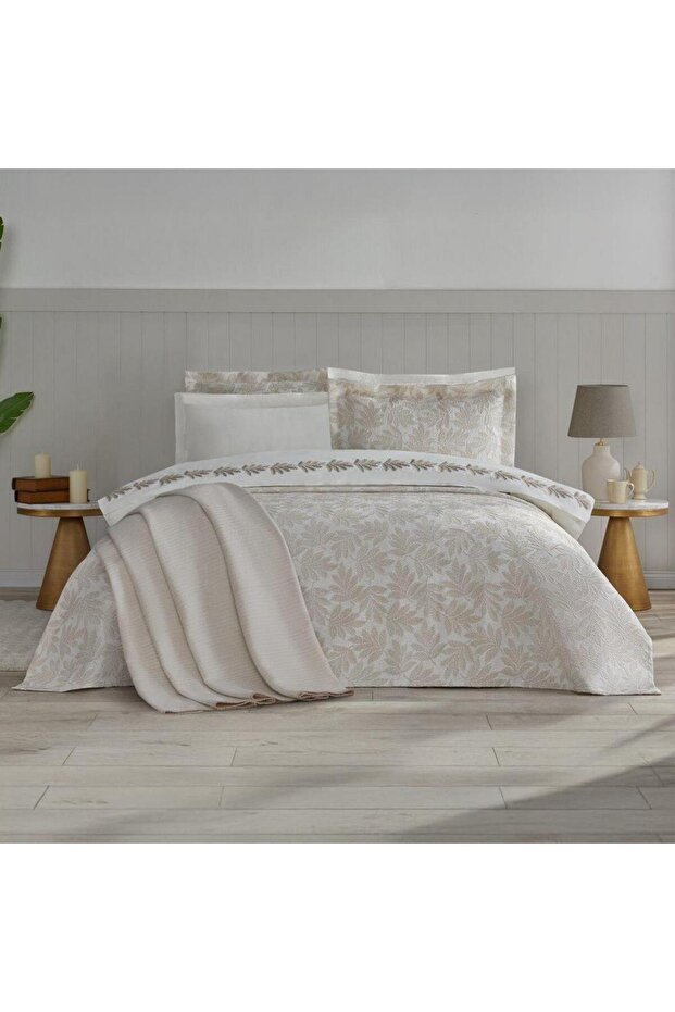 Nev Çeyiz Seti Leaves Bej - 1