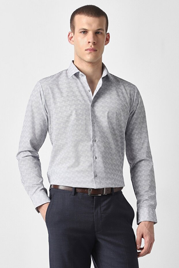 Men Slim Fit Long Sleeve Shirt
