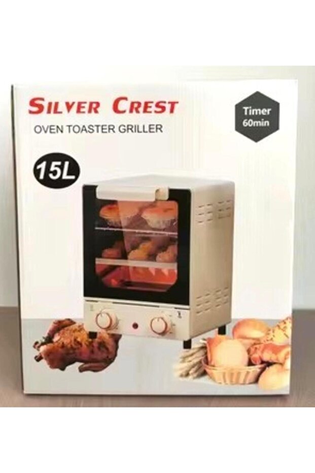Oven Toaster Griller 15L 750 Watt 60min timer Auto shutoff tem control with Bake tray, wire rack