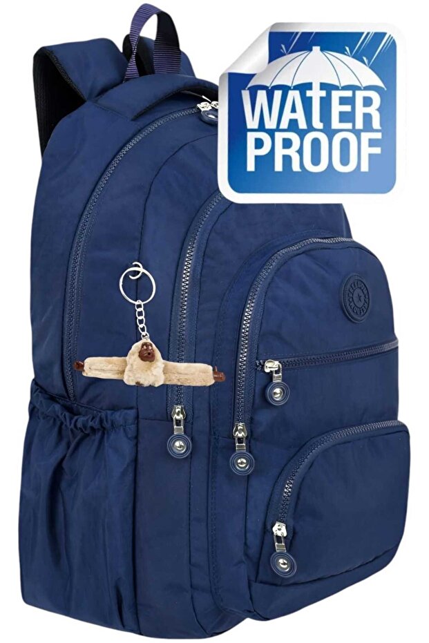 Lüx Crinkle Fabric Waterproof High School and Middle School Backpack Krinkıl Okul Bag Si Backpack