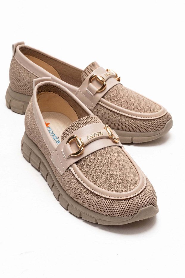 Women's Knitwear Sports Ballet Flats Shoes Nude