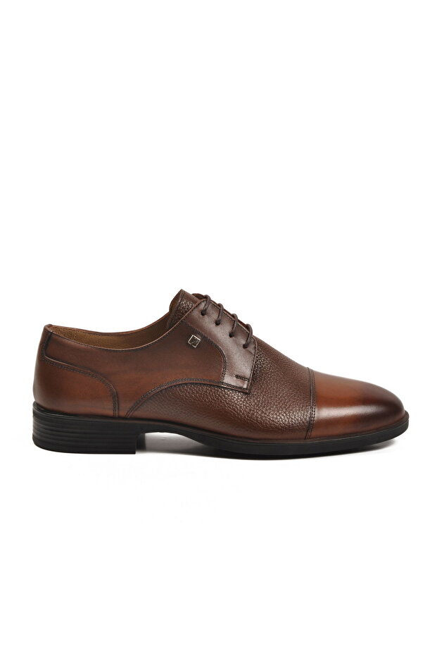 Brown Genuine Leather Lace-Up Men's Classic Shoes