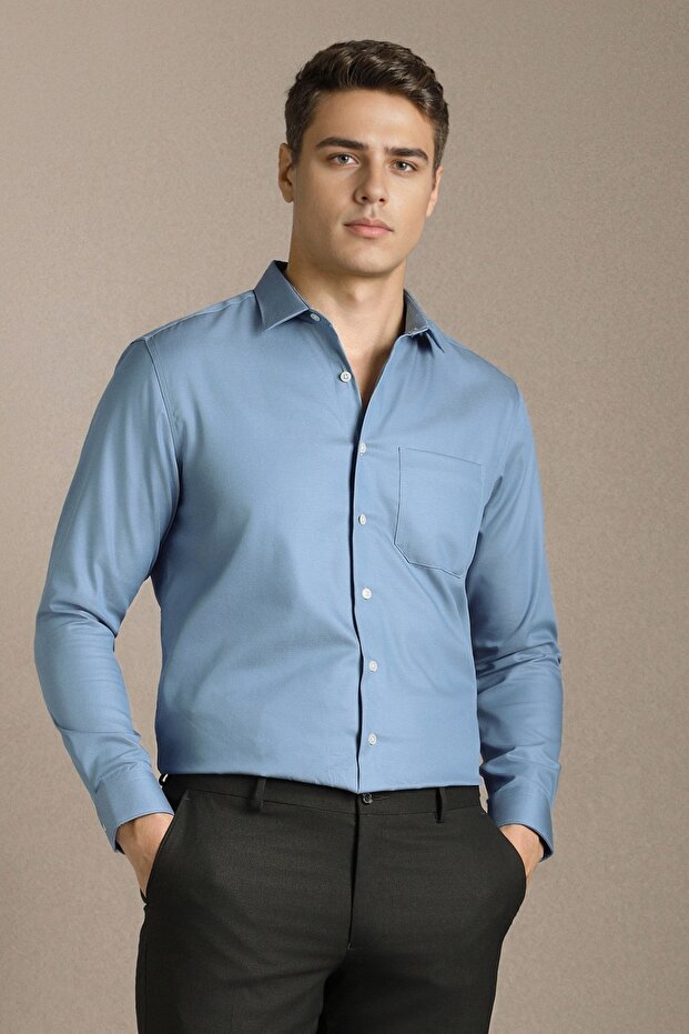 Men Slim Fit Long Sleeves Shirt