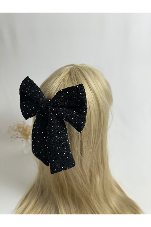 Black Buzzy Stone Bow Automatic Buckle - 3