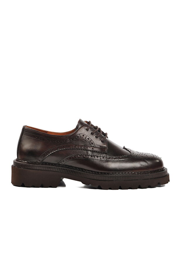Brown Genuine Leather Men's Classic Shoes Premium