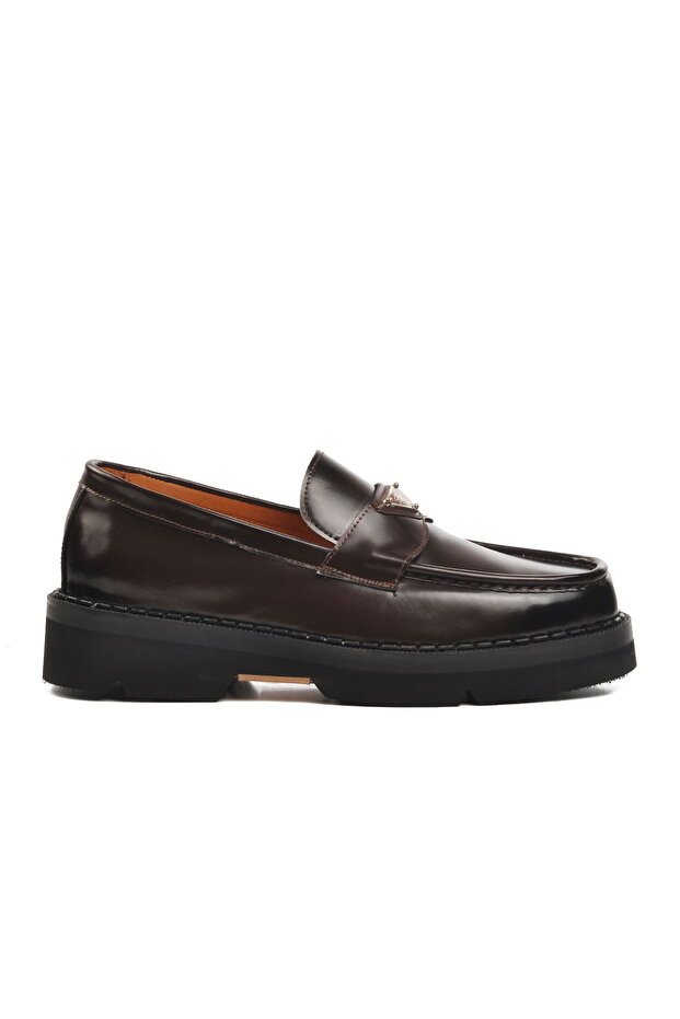 Coffee Opening Men's Loafer Shoes Premium