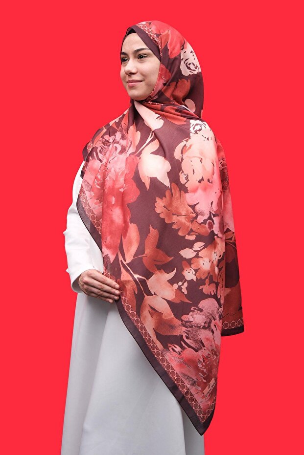 Bloom Patterned Digital Soft Shawl - 2