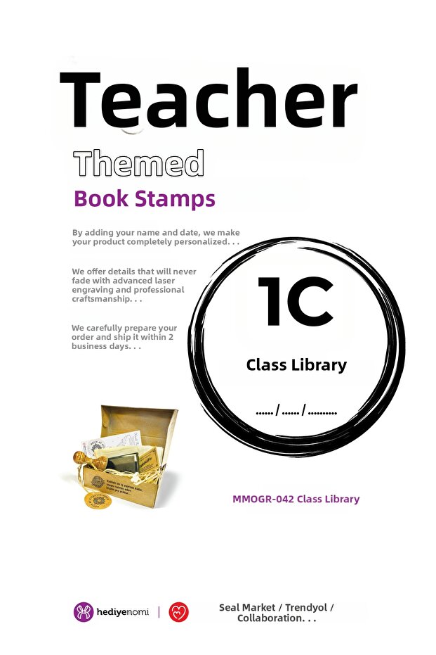 Mühürmarket > Classroom Library Teacher's Book Seal - Ex-Libris - Book Stamp > Mmogr-042