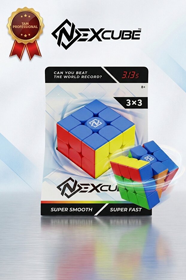 NexCube 3x3 مكعب السرعة الاحترافي - مكعب ذكاء بدون ملصقات يكسر الأرقام القياسية مكعب روبيك