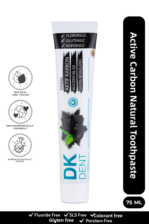 Dkdent Adult Toothpaste with Activated Carbon 75 ml
