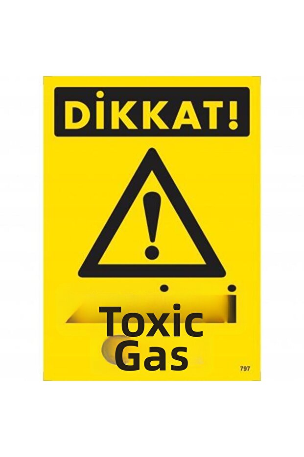 علامة تحذير من الغاز السام 25x35 CODE:797 - 1