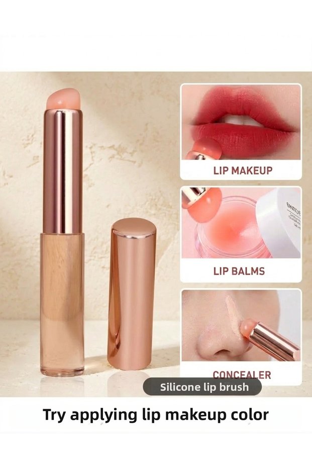 Silicone Lip, Lipstick, Eye Brush Plump Smooth Exfoliating Lip Brush