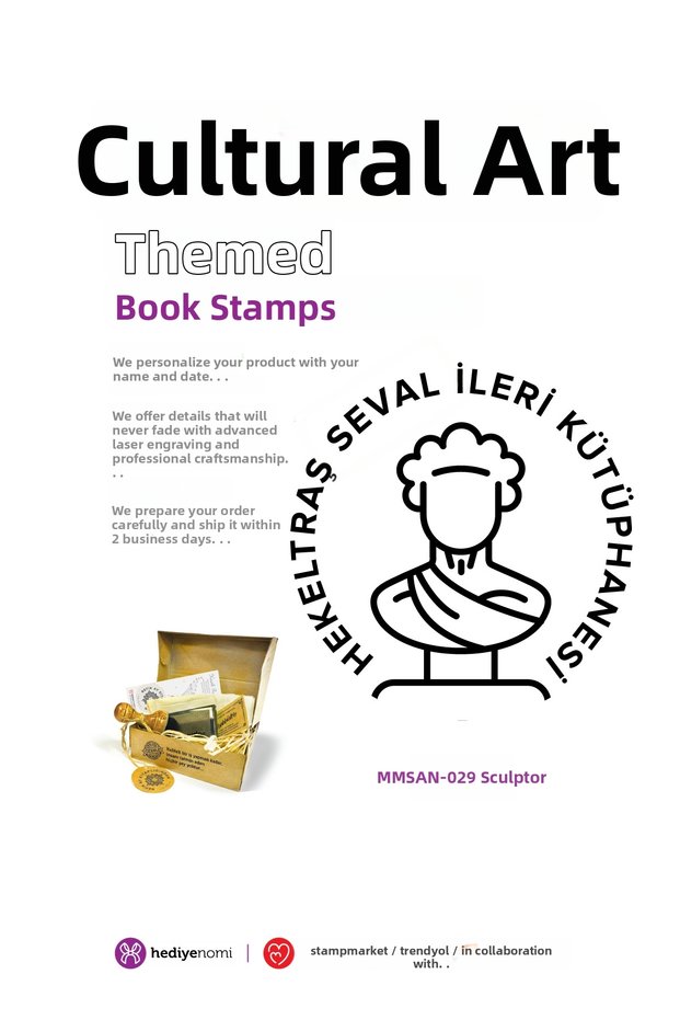 Mühürmarket > Sculptor Culture Art Book Seal - Ex-Libris - Book Stamp > Mmsan-029