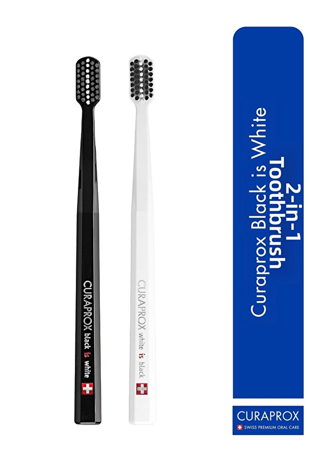فرشاة أسنان بلاك إز وايت مكونة من قطعتين - 1