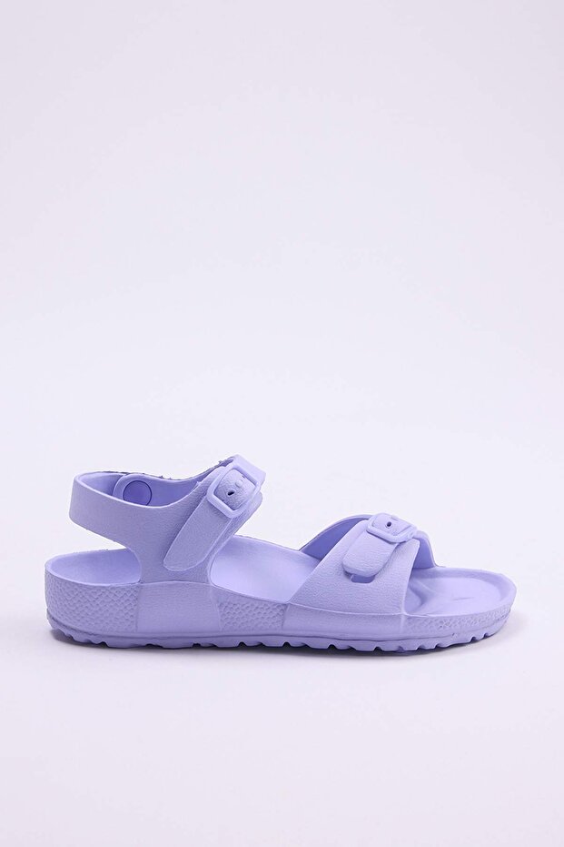 Lila Çift Bantlı Büyük Kız Çocuk Sandalet TAKSS26SD00002 - 3