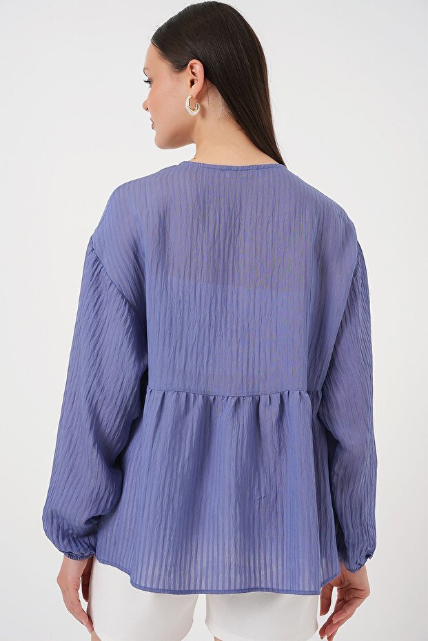 بلوزة BDART ذات ياقة على شكل حرف V - 6