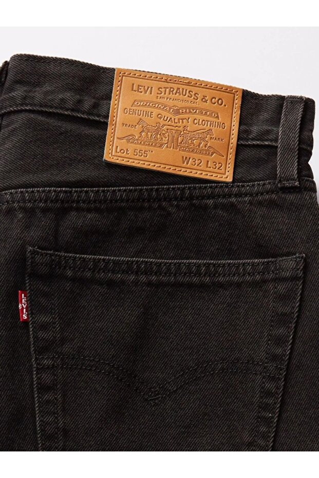 555™ Relaxed Straight Men's Jeans - Dark Black