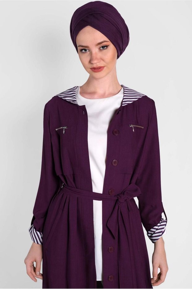 Hooded Pardesu with Belt 1470