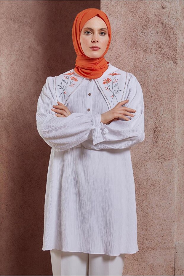 تونيك بياقة مطرزة 43929