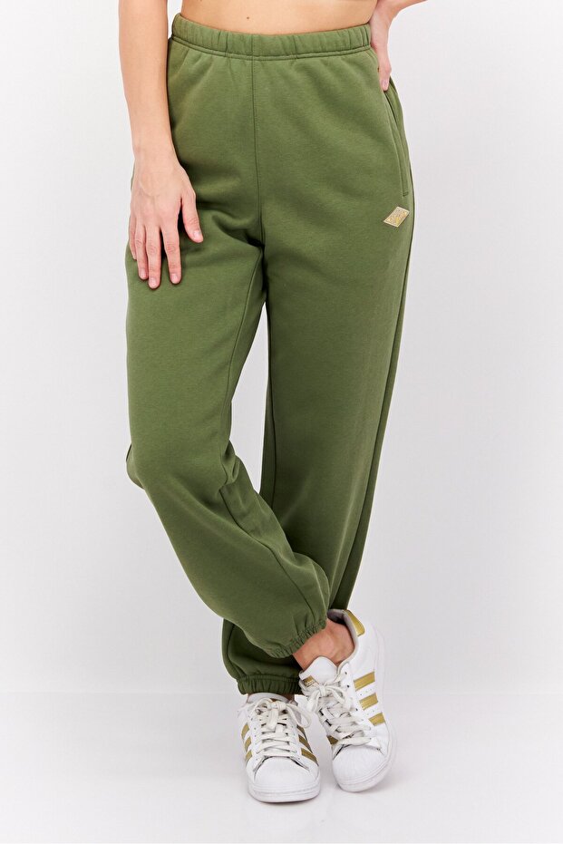 Women Brand Logo Joggers Pants, Olive
