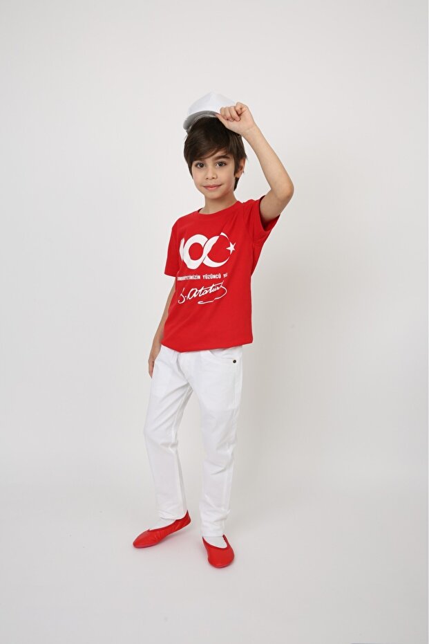 Boy 100Year T-shirt Pants Set 23 April 29 October Performance Clothes