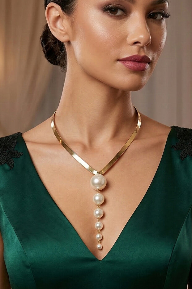 Pearl Necklace Choker Necklace Gold