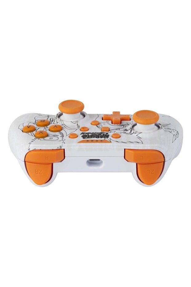 Controller, Konix, Naruto, Compatible with Nintendo, White/Orange - 2