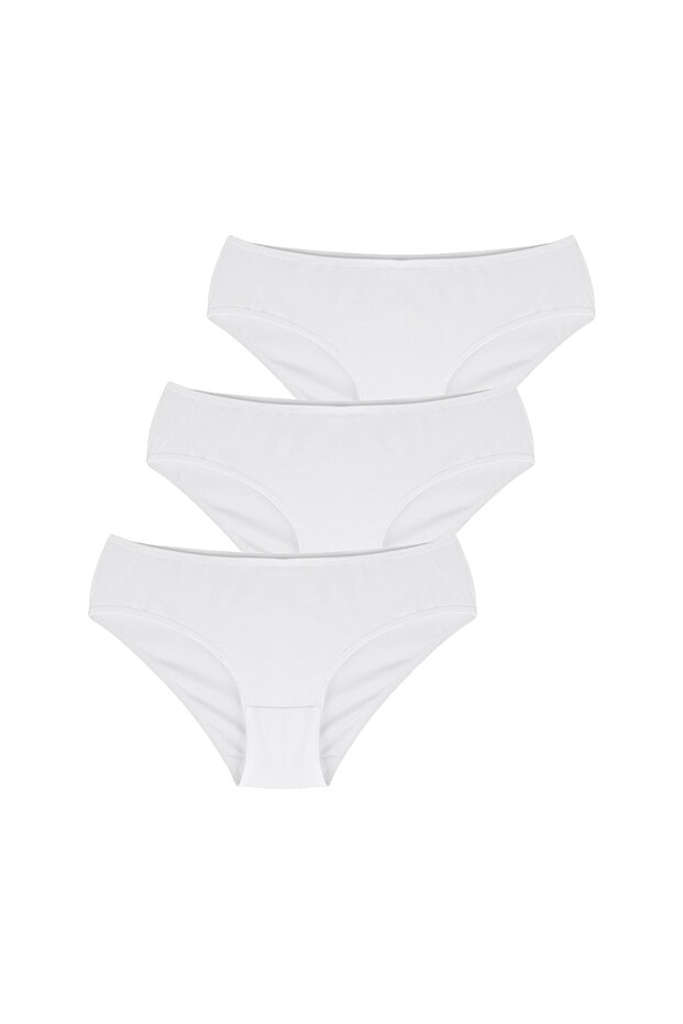 Cotton White Slip Panties - Pack of 3 Briefs