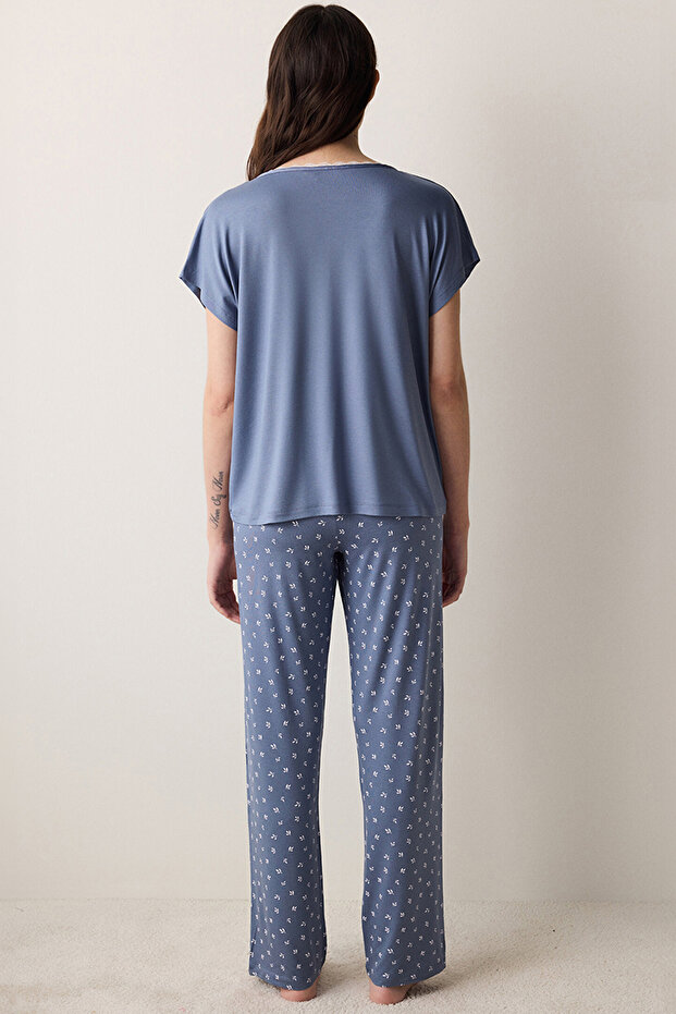 Alia Blue Pyjama Set - 4