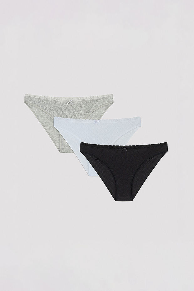 Soft Pointel Basic 3-Piece Slip Panties - 1
