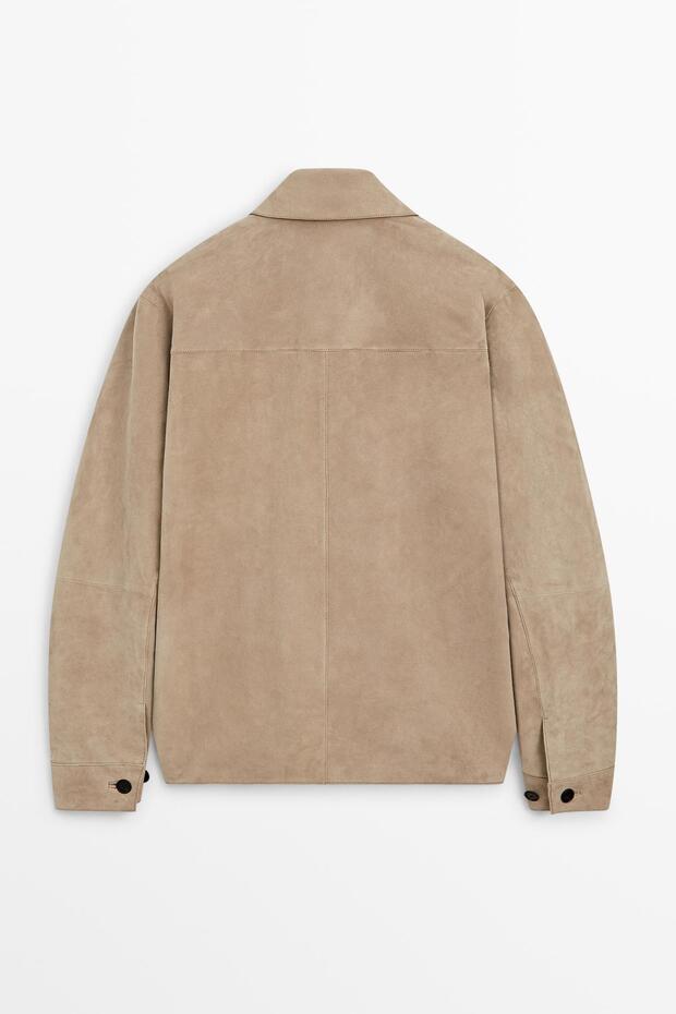 Süet deri ince ceket - 8