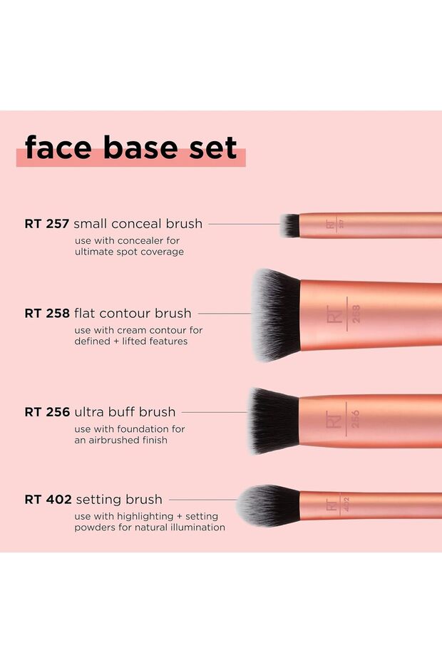 مجموعة فرش مكياج أساسية للاستخدام اليومي، لتحسين مظهر العين، ومنح قاعدة مكياج مثالية، 17 قطعة - 5