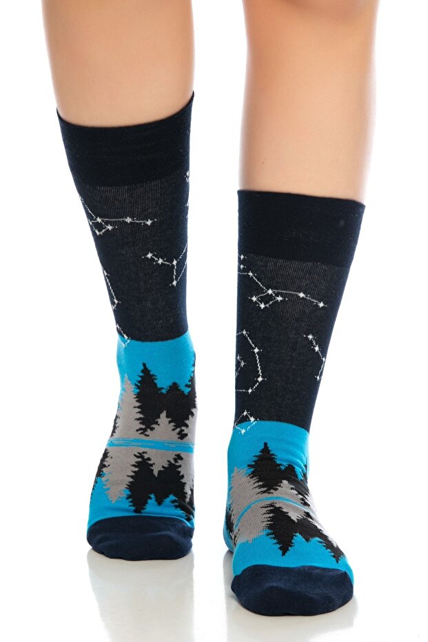 جوارب ملونة منقوشة بنجمة الليل - 2