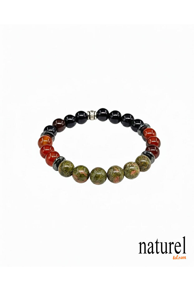 Original Scorpio Zodiac Natural Stone Bracelet | Onyx-Achate-Unakite