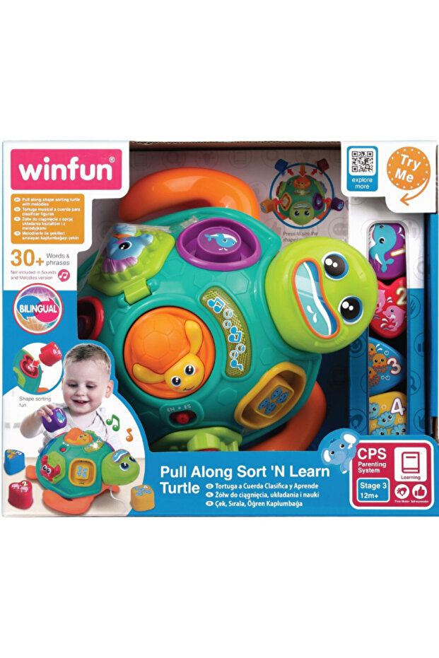 Pull Along Sort 'N Learn Turtle (240301-NL) - 1