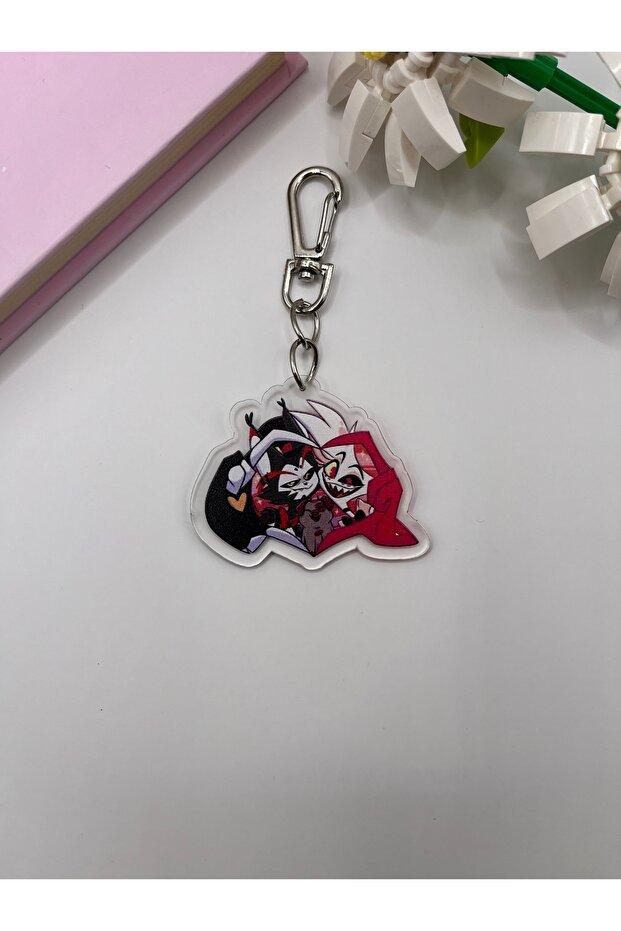 Hazbin Hotel Anime Husk and Angeldust Anime Acrylic Keychain / Bag Ornament
