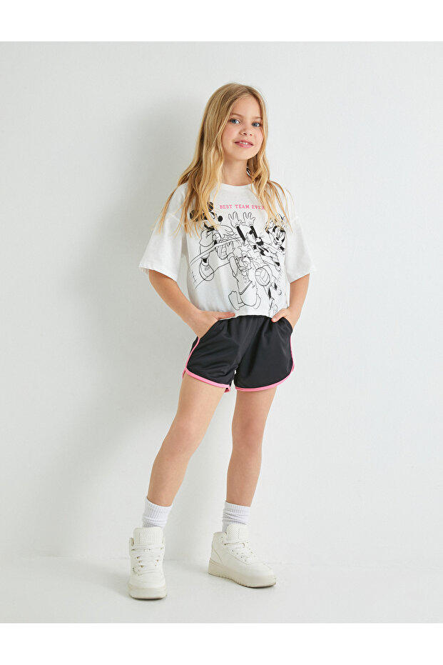 Mini Shorts with Elastic Waistband and Pockets