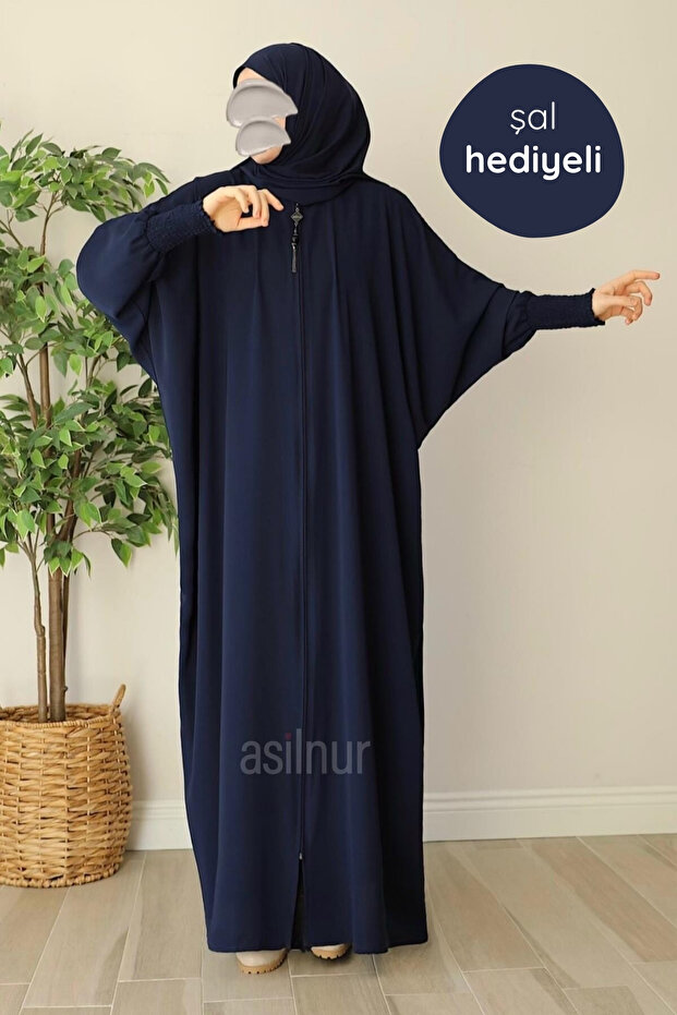 Ебру Яраса Коллу Фераце Шаль Подарунковий Набір Синій - 1