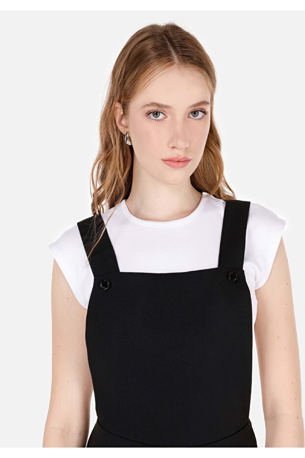 Regular Fit Kadın Siyah Elbise - 4