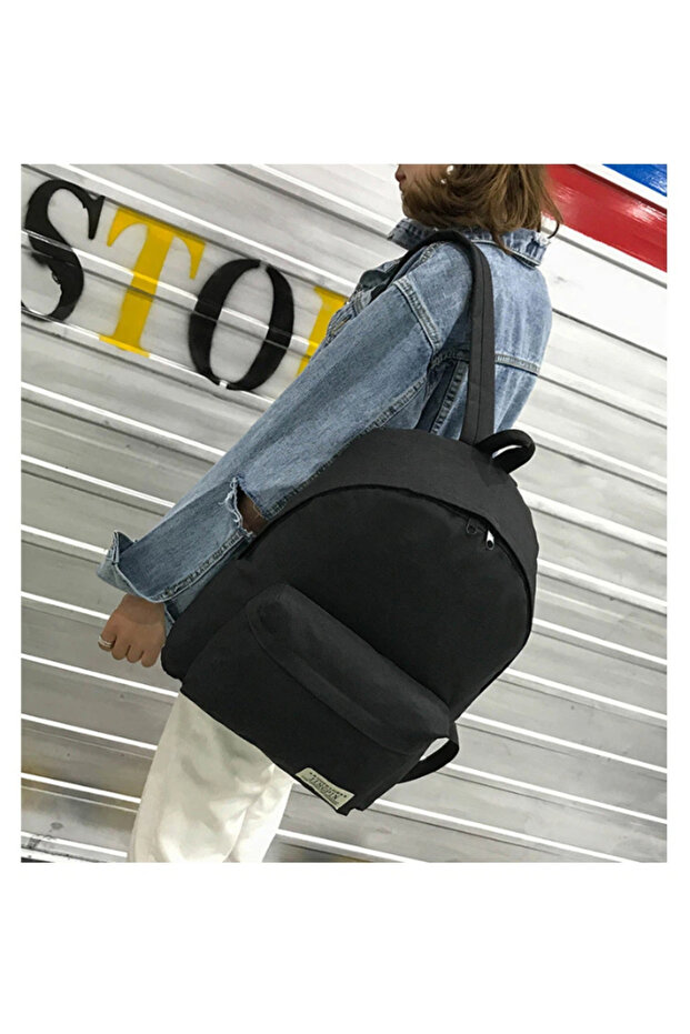 Adjustable Straps Backpack Black - 2