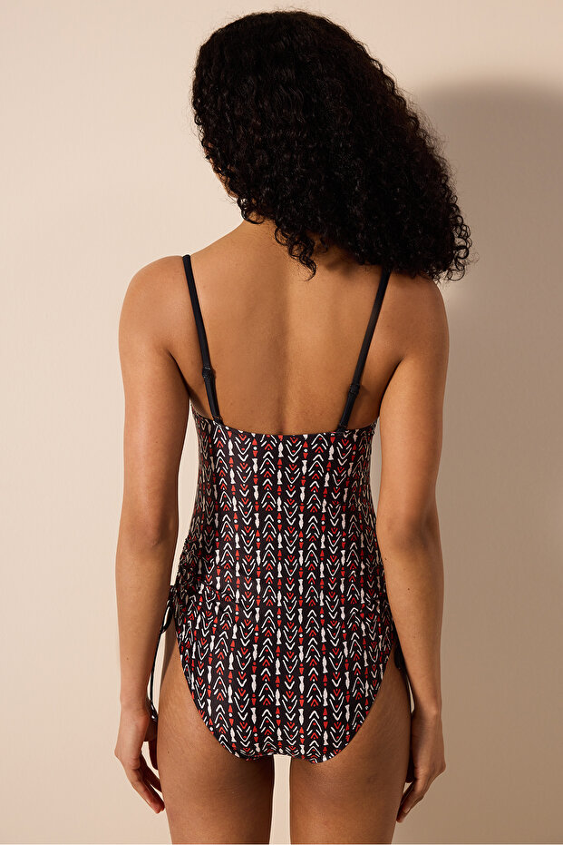 ملابس سباحة كوروس بدون حمالات متعددة الألوان - 4