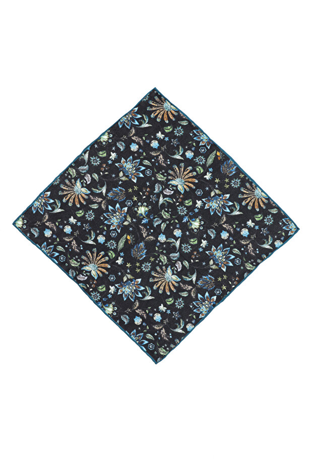 Desenli İpek Mendil - 1