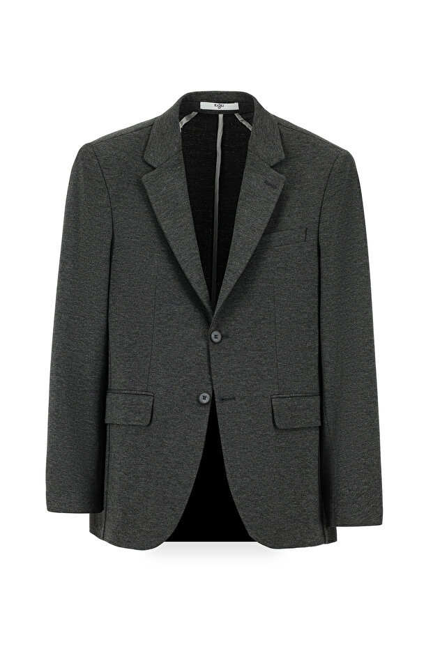 7 Drop Super Slim Fit Eksra Dar Kesim Klasik Desenli Örme Ceket - 5