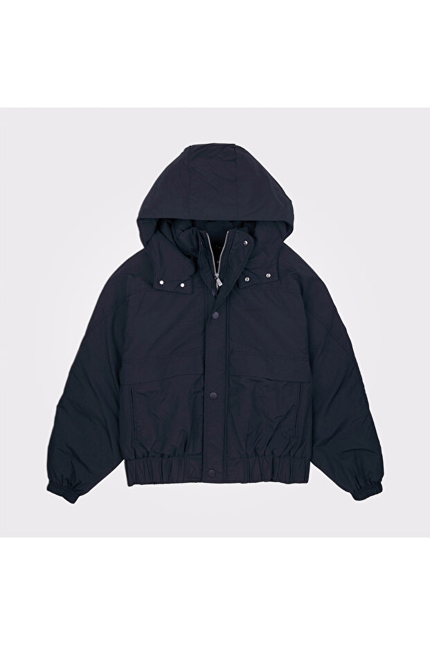 Kadın Kapüşonlu Siyah Ceket - 2