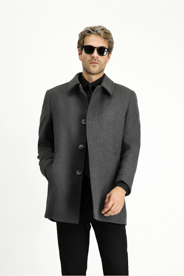 معطف كلاسيكي من الصوف - 3